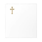 Golden "3-D" Cross 2 Notizblock (Vorderseite)