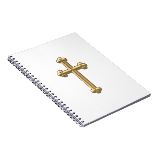 Golden "3-D" Cross 2 Notizblock (Rechte Seite)