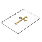 Golden "3-D" Cross 2 Notizblock (Linke Seite)