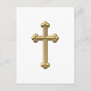 Golden "3-D" Cross 2 Postkarte