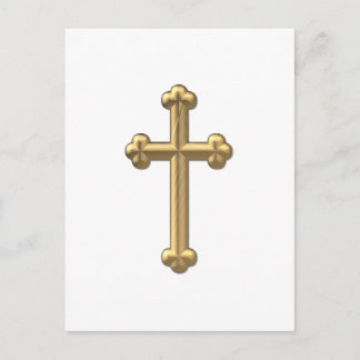 Golden "3-D" Cross 2 Postkarte