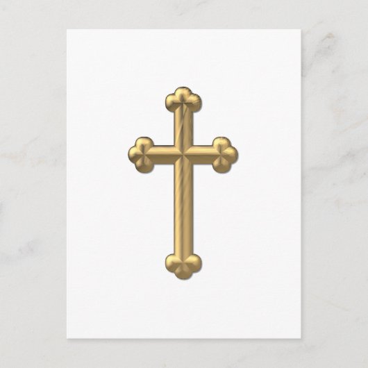 Golden "3-D" Cross 2 Postkarte (Vorderseite)