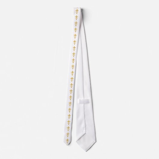 Golden 3-D Cross mit Hochzeitsrennen Krawatte (Rückseite)