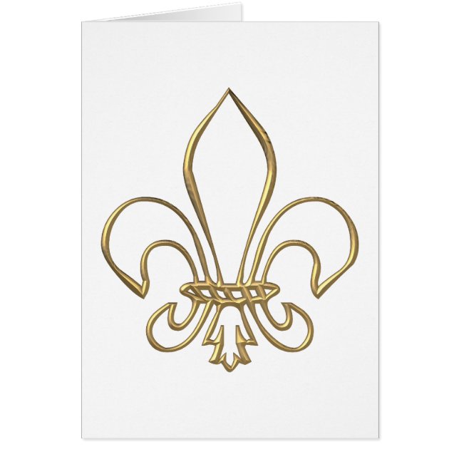 Golden "3-D" Fleur-de-lis (Vorne)