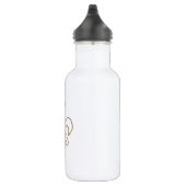 Golden "3-D" Fleur-de-lis Edelstahlflasche (Rechts)
