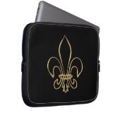 Golden "3-D" Fleur-de-lis Laptopschutzhülle (Vorne Rechts)