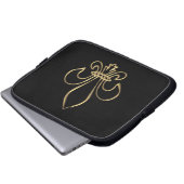 Golden "3-D" Fleur-de-lis Laptopschutzhülle (Vorne Knopf)