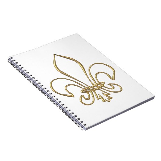 Golden "3-D" Fleur-de-lis Notizblock (Rechte Seite)