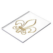 Golden "3-D" Fleur-de-lis Notizblock (Linke Seite)