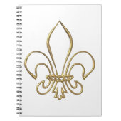 Golden "3-D" Fleur-de-lis Notizblock (Vorderseite)