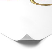 Golden "3-D" Fleur-de-lis Poster (Ecke)