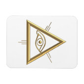 Golden "3-D" Gottes Augensymbol Magnet (Horizontal)