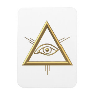 Golden "3-D" Gottes Augensymbol Magnet