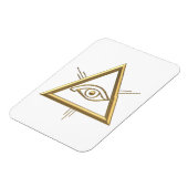 Golden "3-D" Gottes Augensymbol Magnet (Linke Seite)