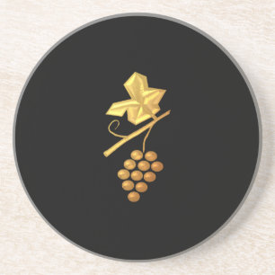Golden "3-D" Grapes Getränkeuntersetzer