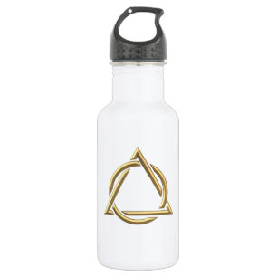 Golden "3-D" Heilige Dreifaltigkeitssymbole Edelstahlflasche
