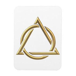 Golden "3-D" Heilige Dreifaltigkeitssymbole Magnet