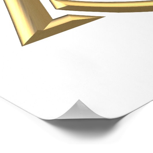 Golden "3-D" Heilige Dreifaltigkeitssymbole Poster (Ecke)