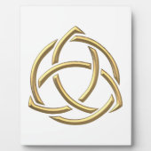 Golden "3-D" Holy Trinity Symbol 2 Fotoplatte (Vorderseite)