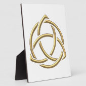 Golden "3-D" Holy Trinity Symbol 2 Fotoplatte (Seite)