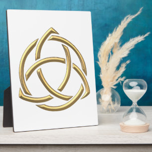 Golden "3-D" Holy Trinity Symbol 2 Fotoplatte