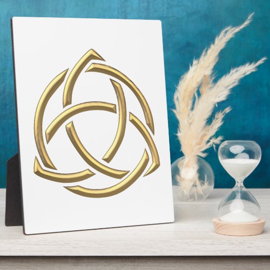 Golden "3-D" Holy Trinity Symbol 2 Fotoplatte (Seite)