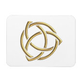 Golden "3-D" Holy Trinity Symbol 2 Magnet (Horizontal)