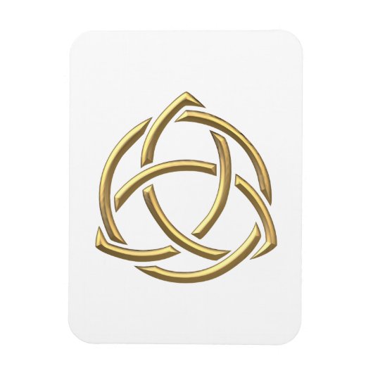 Golden "3-D" Holy Trinity Symbol 2 Magnet (Vertikal)