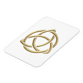 Golden "3-D" Holy Trinity Symbol 2 Magnet (Linke Seite)