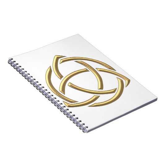 Golden "3-D" Holy Trinity Symbol 2 Notizblock (Rechte Seite)