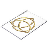 Golden "3-D" Holy Trinity Symbol 2 Notizblock (Linke Seite)
