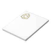 Golden "3-D" Holy Trinity Symbol 2 Notizblock (Rotiert)
