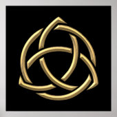 Golden "3-D" Holy Trinity Symbol 2 Poster (Vorne)