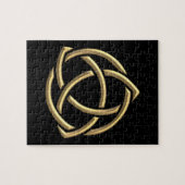 Golden "3-D" Holy Trinity Symbol 2 Puzzle (Horizontal)