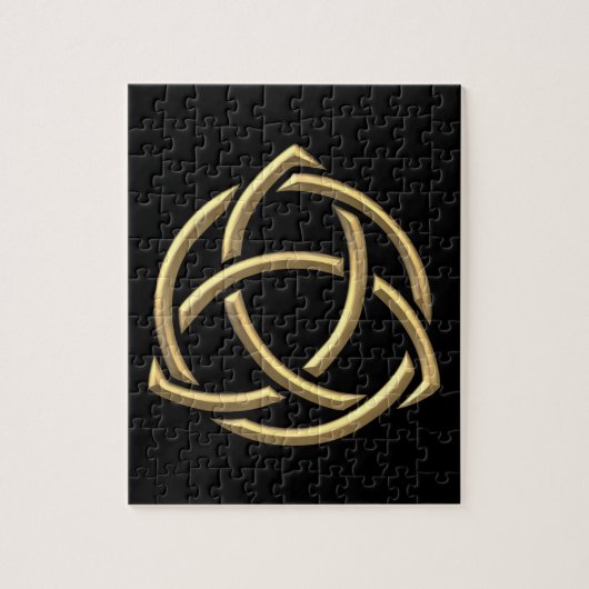Golden "3-D" Holy Trinity Symbol 2 Puzzle (Vertikal)