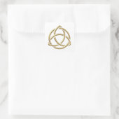 Golden "3-D" Holy Trinity Symbol 2 Quadratischer Aufkleber (Tasche)