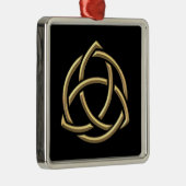 Golden "3-D" Holy Trinity Symbol 2 Silbernes Ornament (Rechts)
