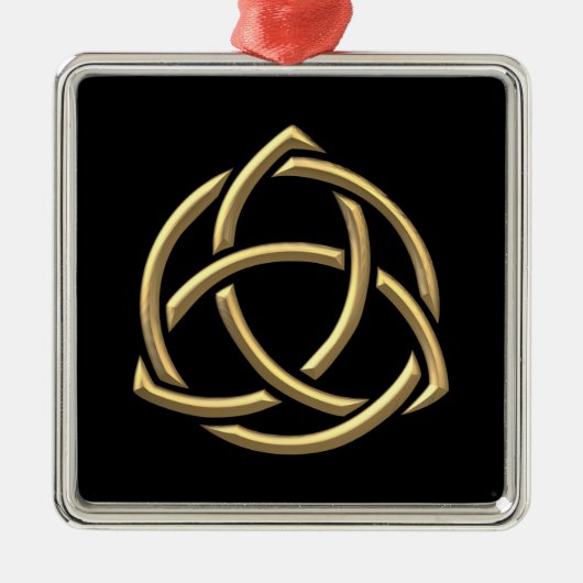 Golden "3-D" Holy Trinity Symbol 2 Silbernes Ornament (Vorne)