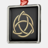 Golden "3-D" Holy Trinity Symbol 2 Silbernes Ornament (Links)