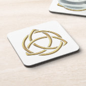 Golden "3-D" Holy Trinity Symbol 2 Untersetzer (Linke Seite)