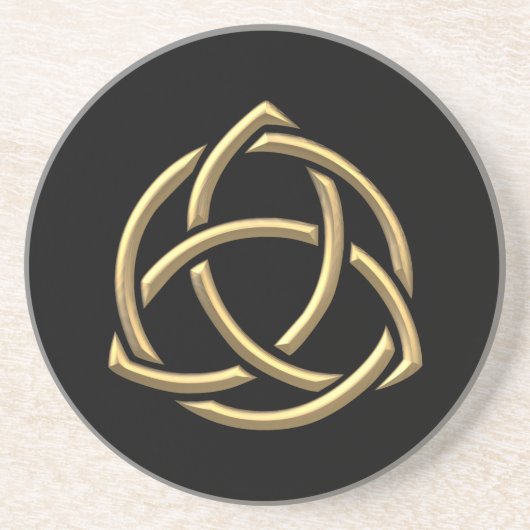Golden "3-D" Holy Trinity Symbol 2 Untersetzer (Vorne)