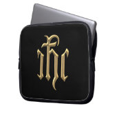 Golden "3-D" IHC Laptopschutzhülle (Vorderseite Links)