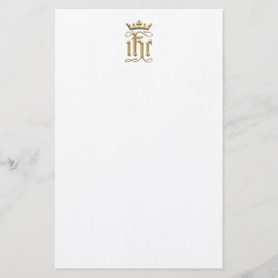 Golden "3-D" IHC mit Krone Briefpapier