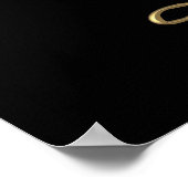 Golden "3-D" IHC mit Krone Poster (Ecke)