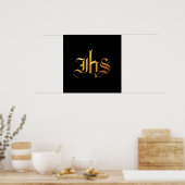 Golden "3-D" IHS Poster (Küche)