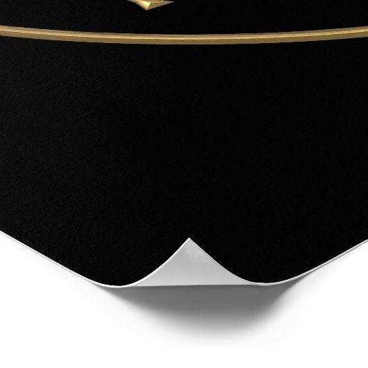 Golden "3-D" Jesus Christus: Conquers Poster (Ecke)