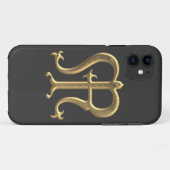 Golden "3-D" Jungfrau Mary Symbol Case-Mate iPhone Hülle (Rückseite (Horizontal))
