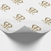Golden "3-D" Jungfrau Mary Symbol Wrapping Paper Geschenkpapier (Ecke)