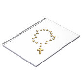 Golden "3-D" Kapsel oder Rosary Notizblock (Linke Seite)