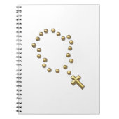 Golden "3-D" Kapsel oder Rosary Notizblock (Vorderseite)